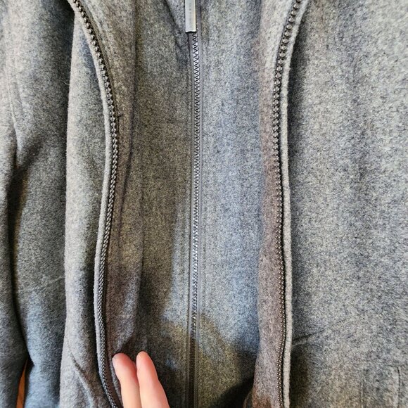 London Fog Mens Lined Full Zip Gray Wool Jacket Size L - Picture 4 of 5